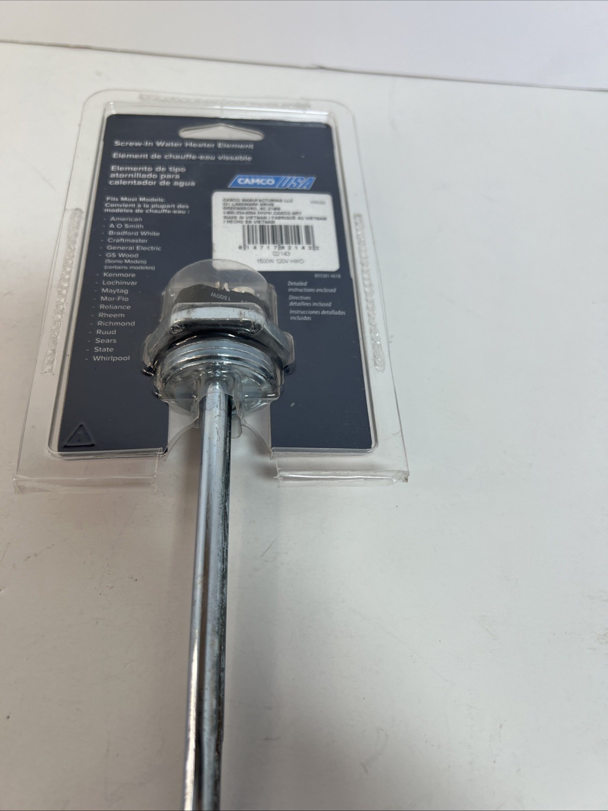 CAMCO 1500W / 120V SCREW IN WATER HEATER ELEMENT 02143 RV CAMPER