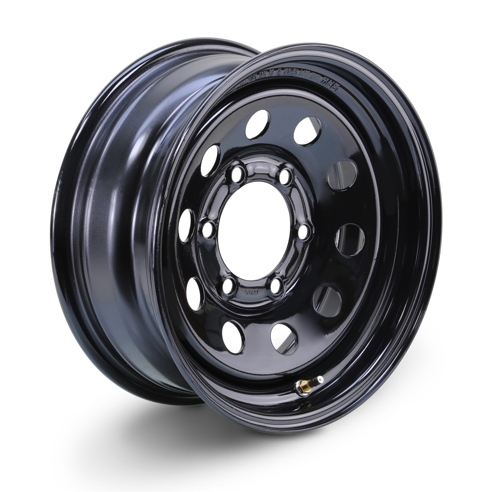 LIBRA 15×6 Heavy Duty 3525lbs Trailer Wheel 6 Lug on 5.5″ PCD Black Mod-17058