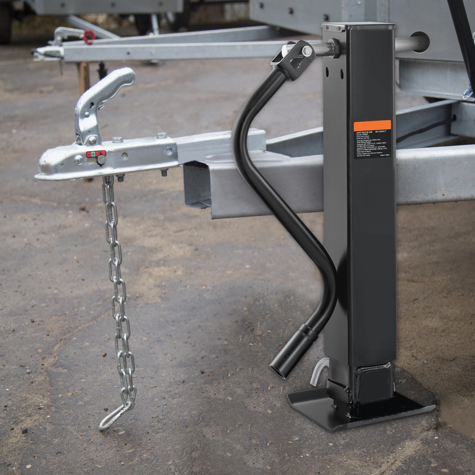 Uimoso Trailer Jack Welded-on Trailer Tongue Jack 12000 lbs Height Adjustable