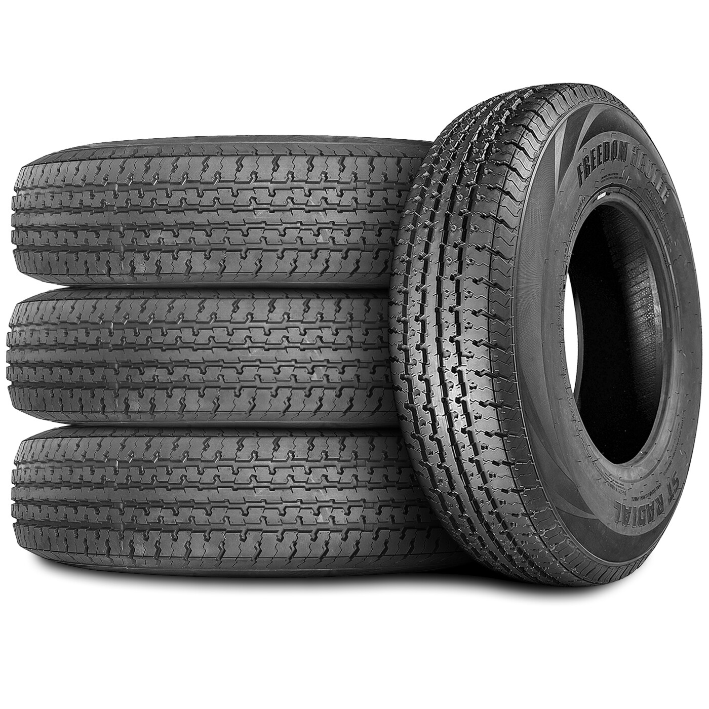 2 Tires 205/75R14 Freedom Hauler ST Radial Steel Belted Trailer Load C 6 Ply