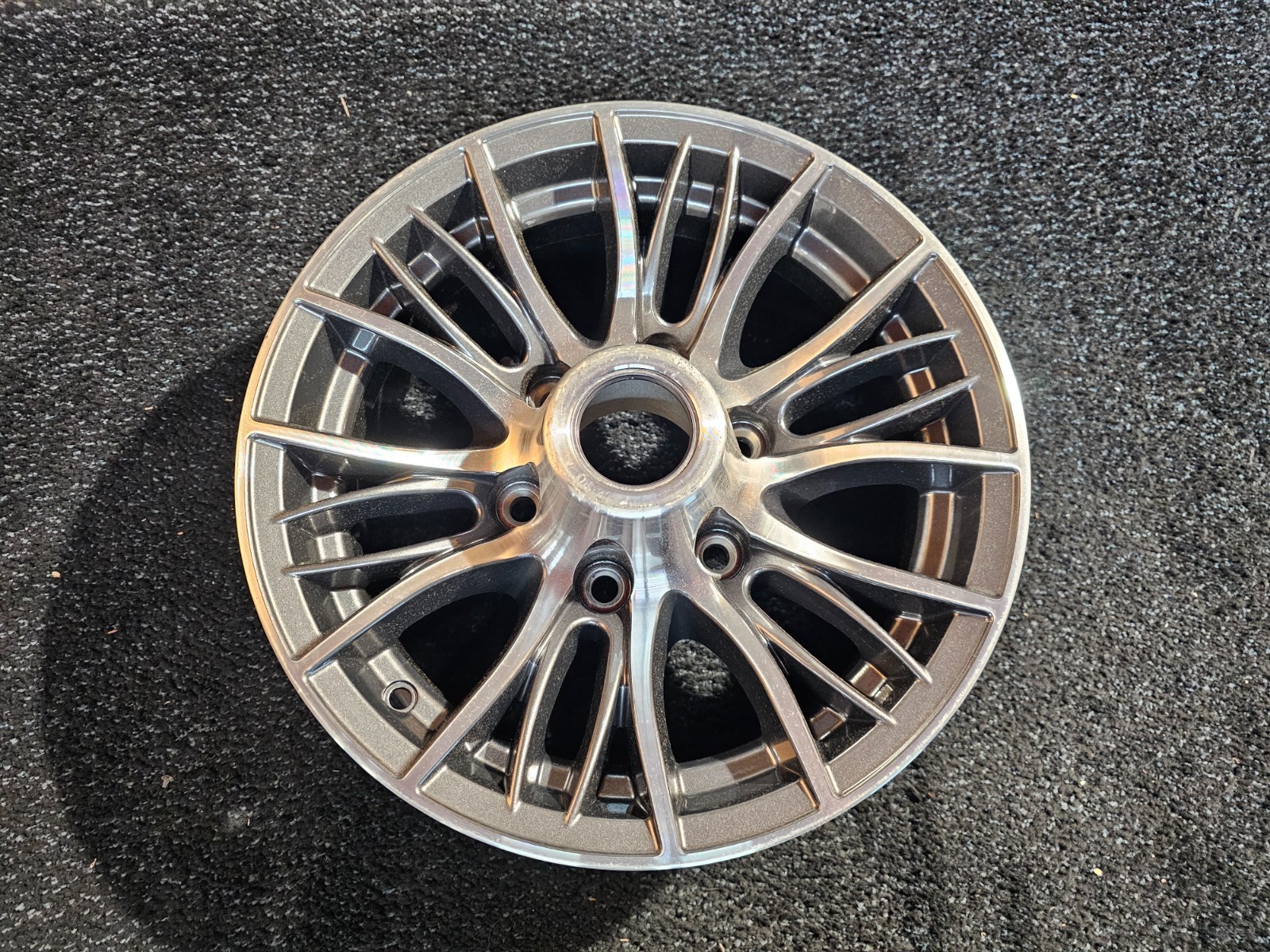 (QTY 1) Smooth Gray Trailer Wheel Rim 15X6 0mm 6×139.7