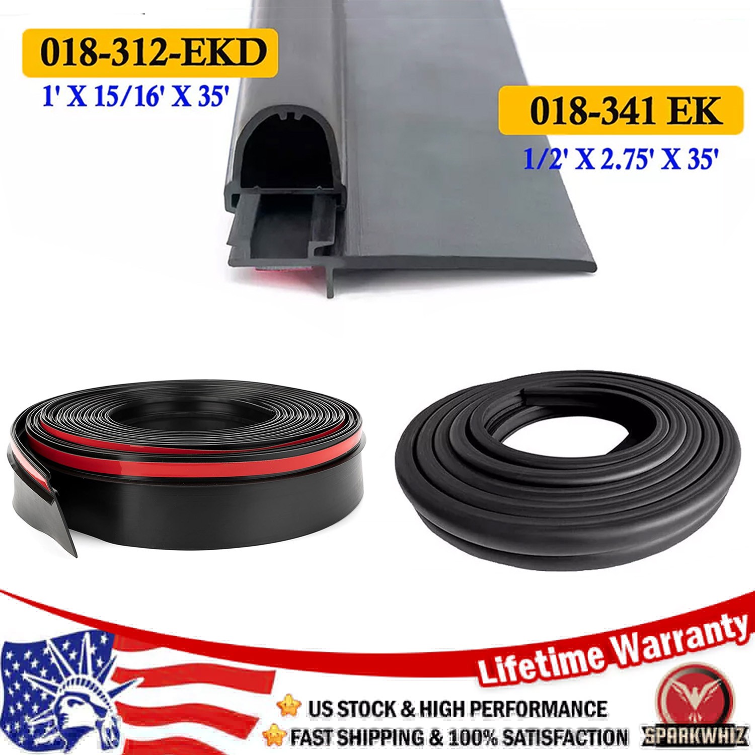Combo RV Slide Out Seal 1×15/16×35 D-Seal Wiper & 1/2x 2.75 x 35’ Seal Base New