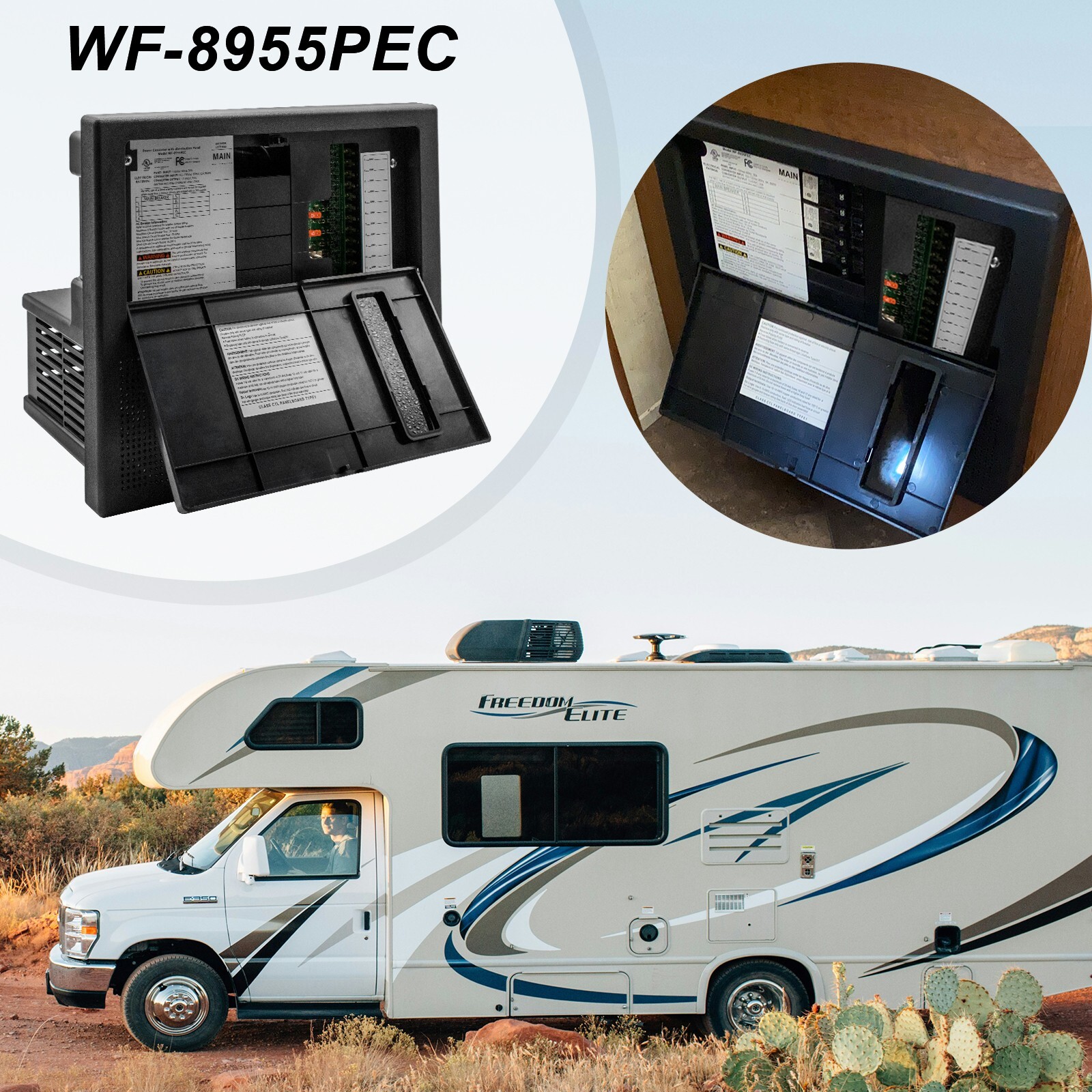 RV Power Center WF-8955PEC 55 Amp AC to DC Converter 3 Stage Battery Charger