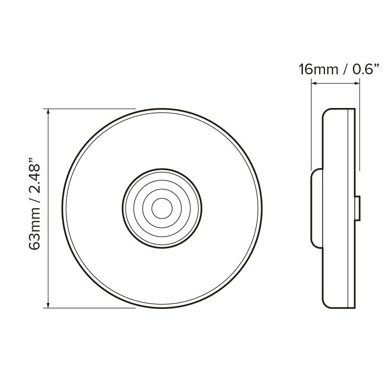 Dream Lighting LED Round Clearance Light/Red