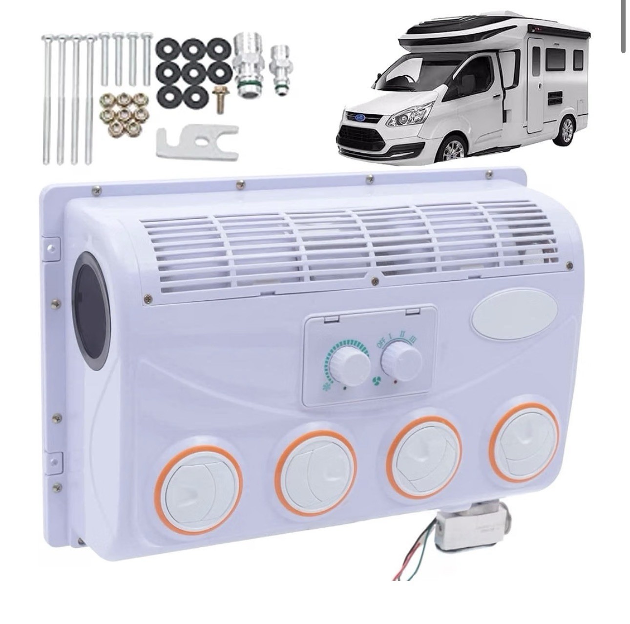 24V RV Rooftop Air Conditioner DC Truck Camper Van AC Unit