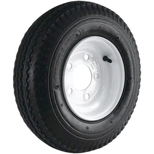 Tire Kenda Loadstar K371 4.8-8 4.80-8 C 6 Ply 5 x 4.5 Solid White Assembly