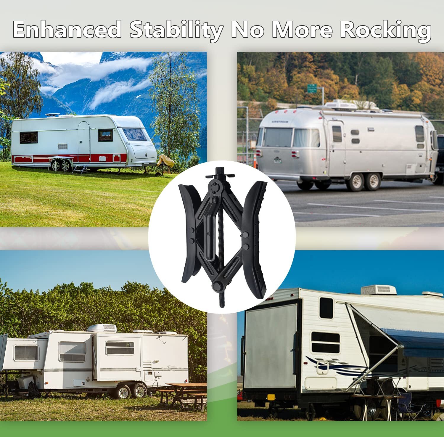 Wheel Chock Stabilizer 2 Sets RV Tire Locking Scissor Accessories Kit
