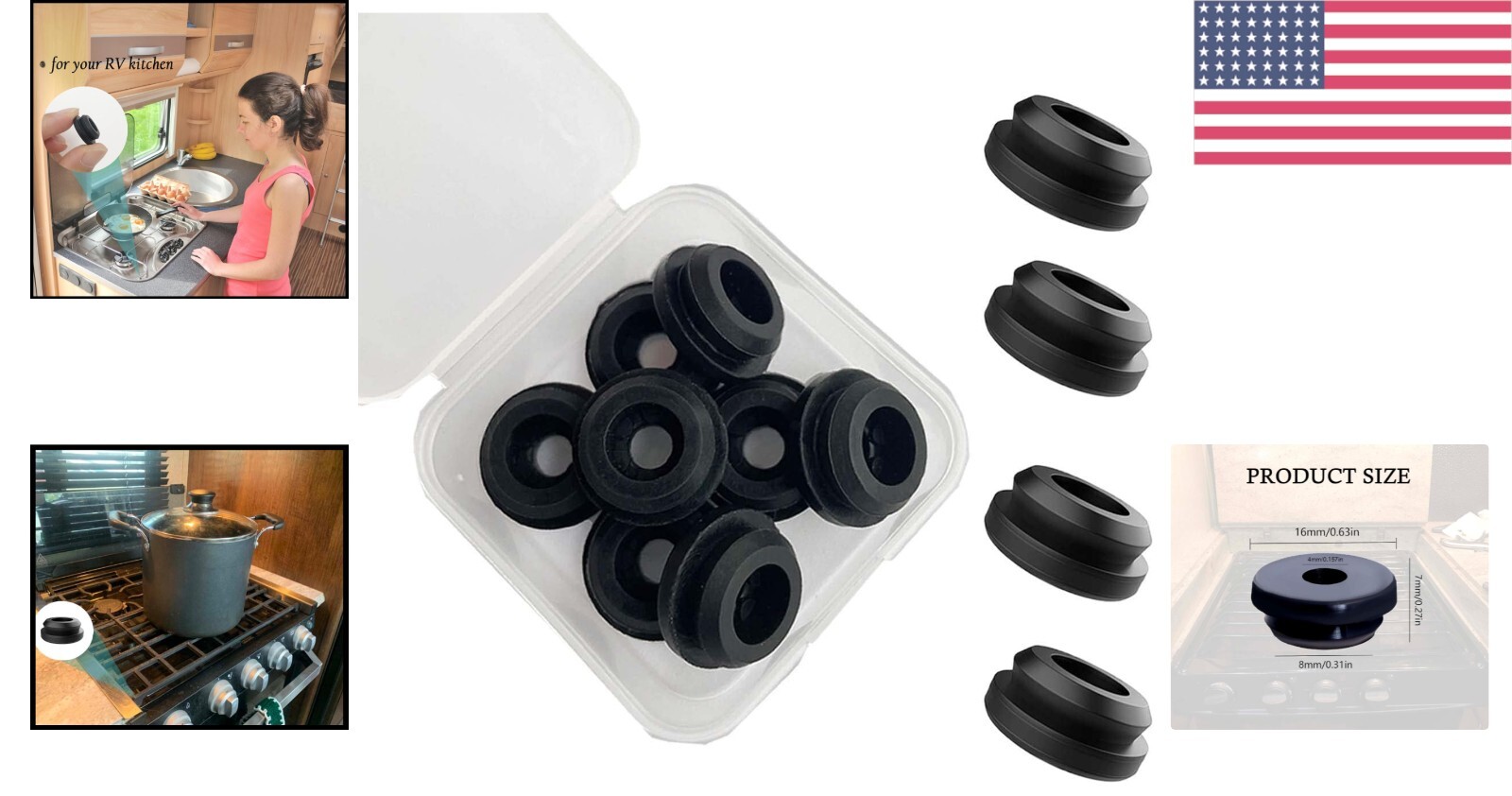 Magic Chef Stove Grommets 8-Pack – Durable, Heat-Resistant Rubber for All Stoves