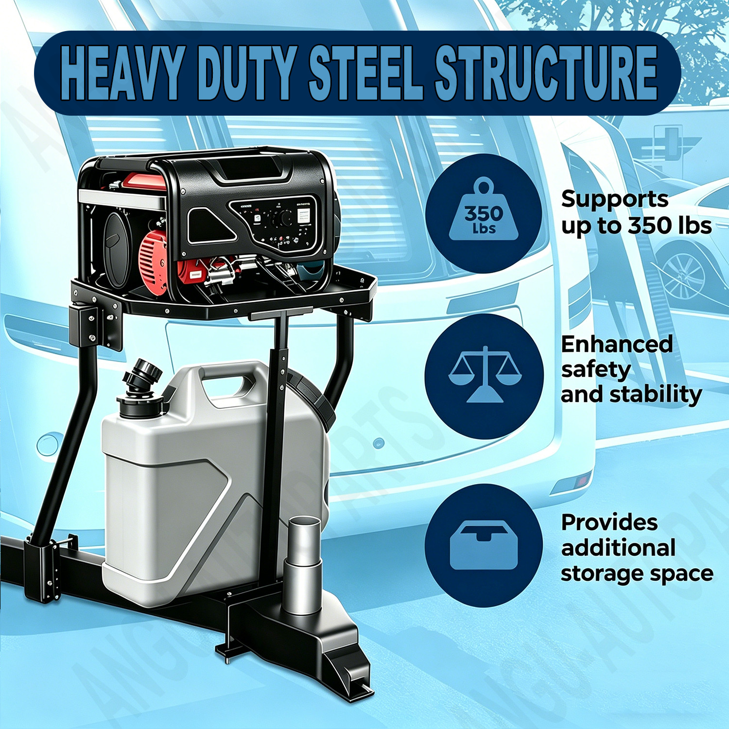 Trailer Tray Carry System Cc-255 for Aframe Trailer Carry Generator Rack Storage