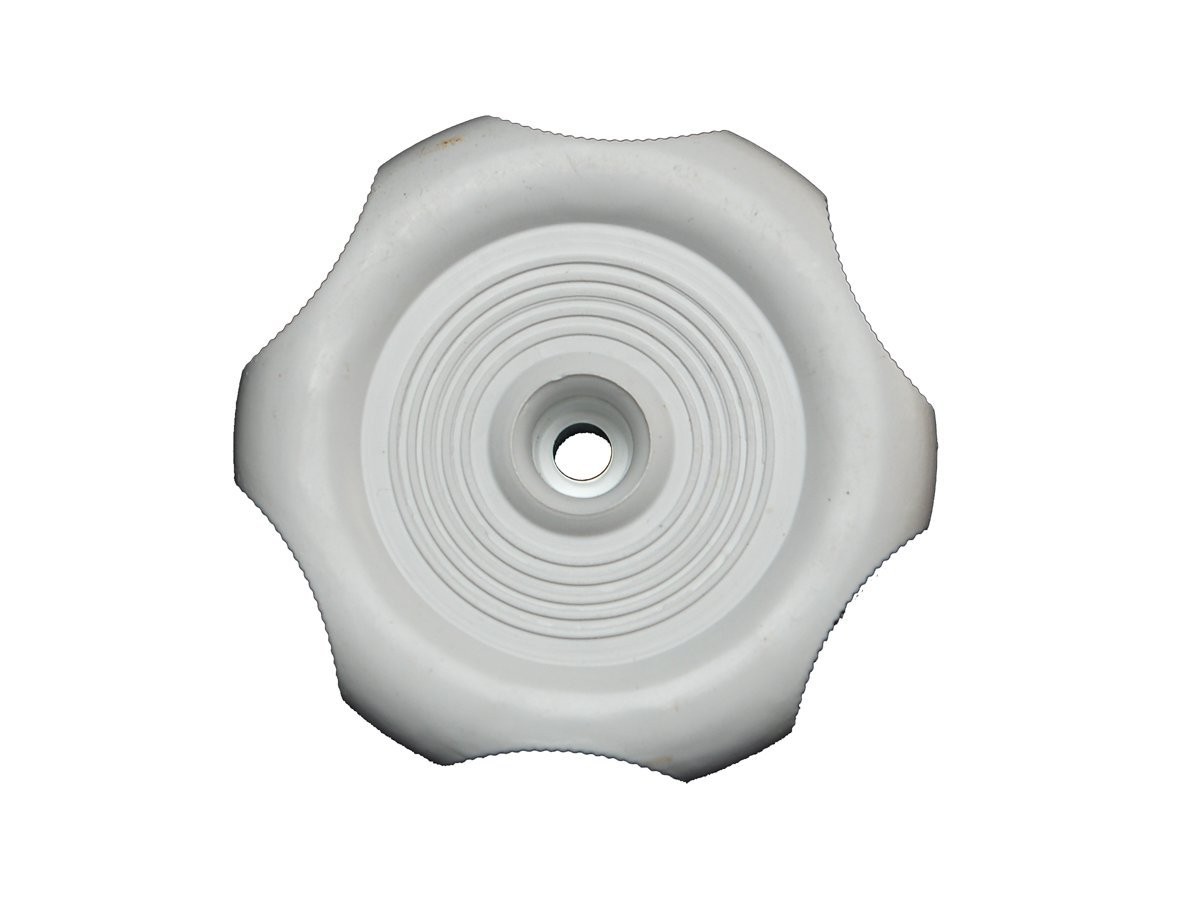 Plastic Window Knob H715 2-1/4 inch Diameter 1/2 inch Shaft White