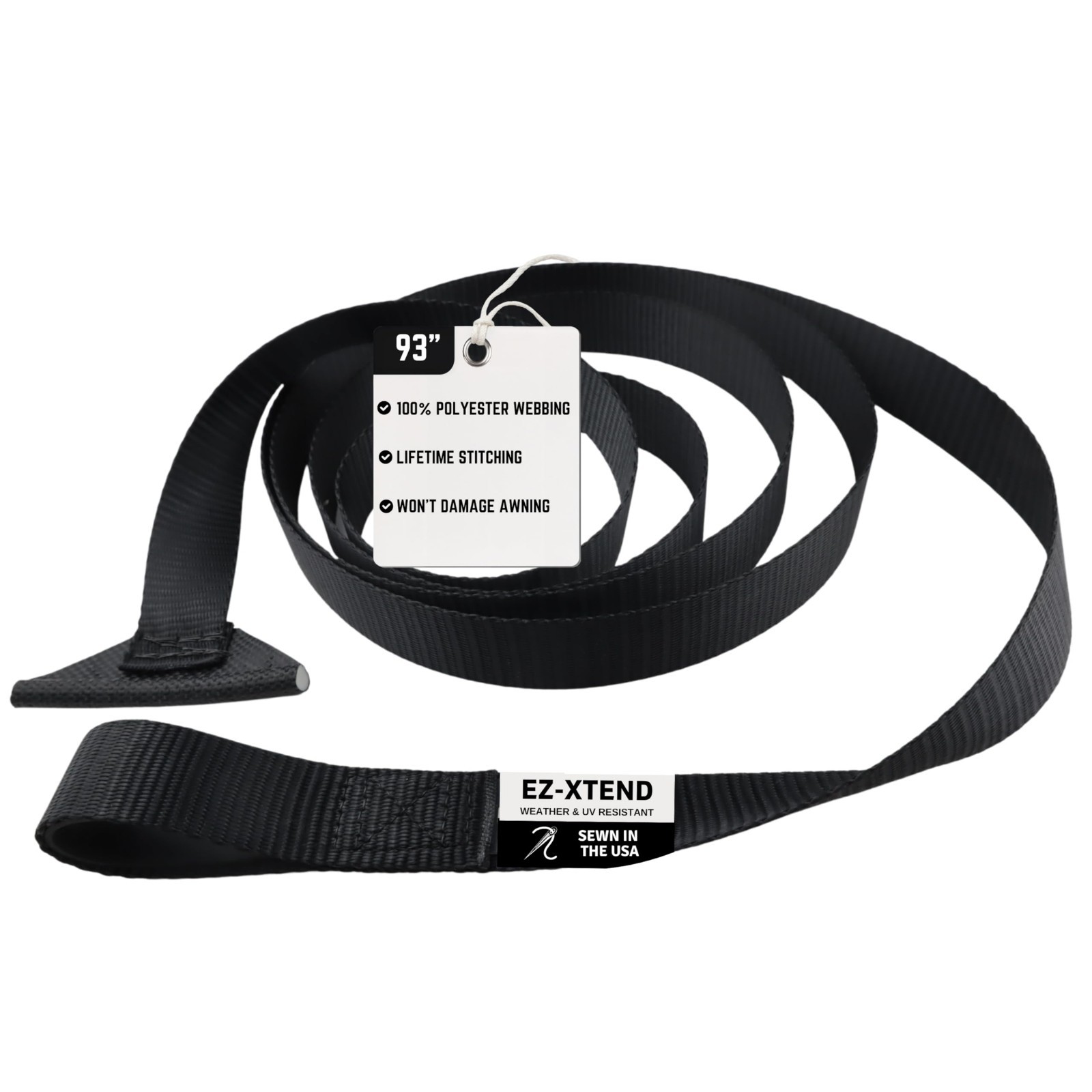 RV Awning Pull Strap Replacement – 93″ UV Polyester Webbing, Easy Operation, Dur