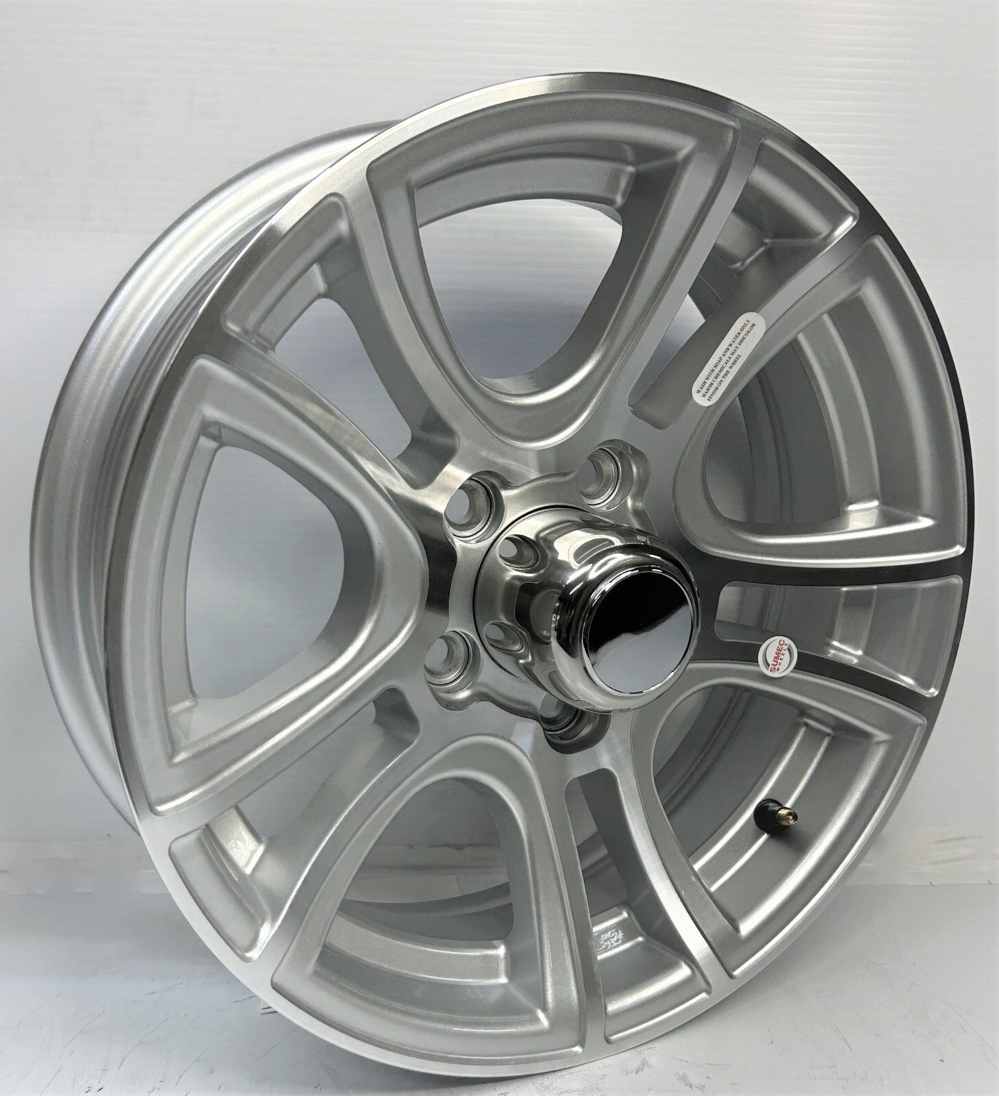 15″ Inch 5×114 Alloy Camper Boat Rv Trailer Rim SIB 56545 SM