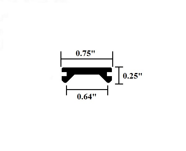 3/4″ x 10 ft WHITE Insert Trim Molding Flexible Screw Cover – RV Boat Camper
