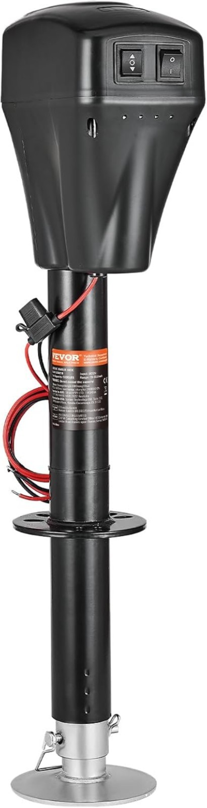 Heavy-Duty Electric Trailer Jack 5000 lbs with LED Light & Weatherproof Cover