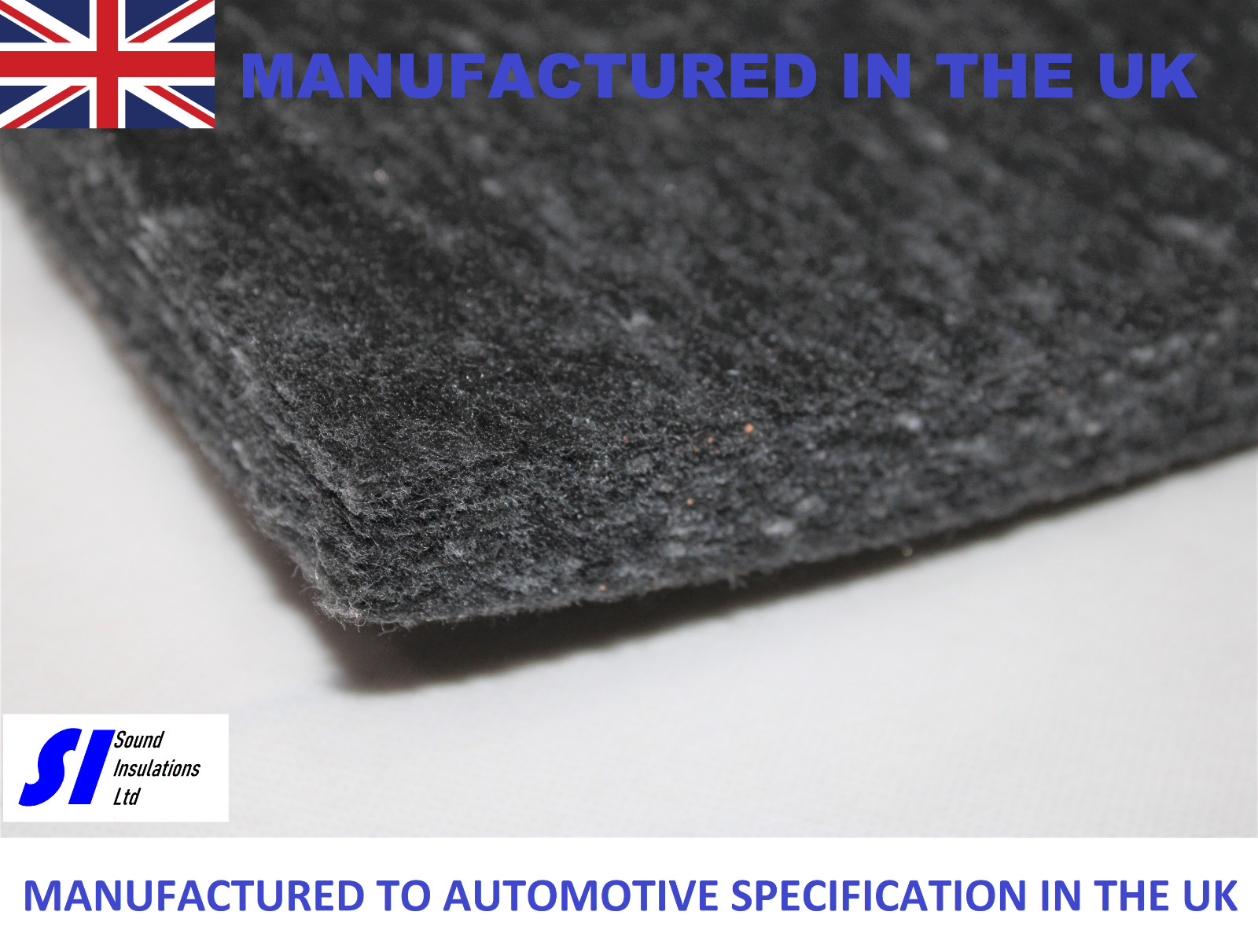 1m x 1m SIFelt™ 20mm 400gsm Car Campervan Sound Heat Insulation Material UK MADE