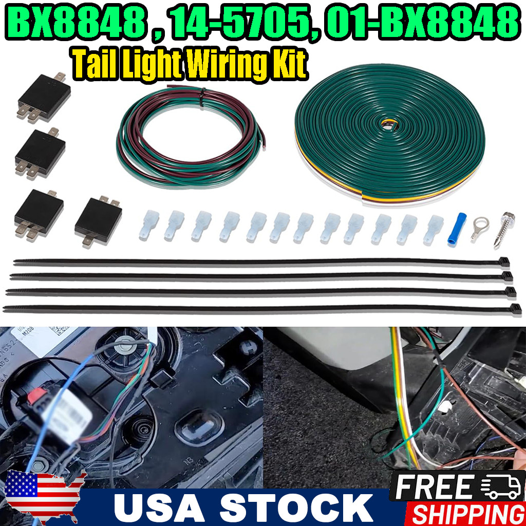 BX8848 Tail Light Wiring Kit RV Towing Taillight Wiring Kit w/ 4 Diode 26 inches