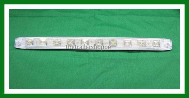 Rectangular Surface Mount White Back Up 20 LED Thin Line Strip Light