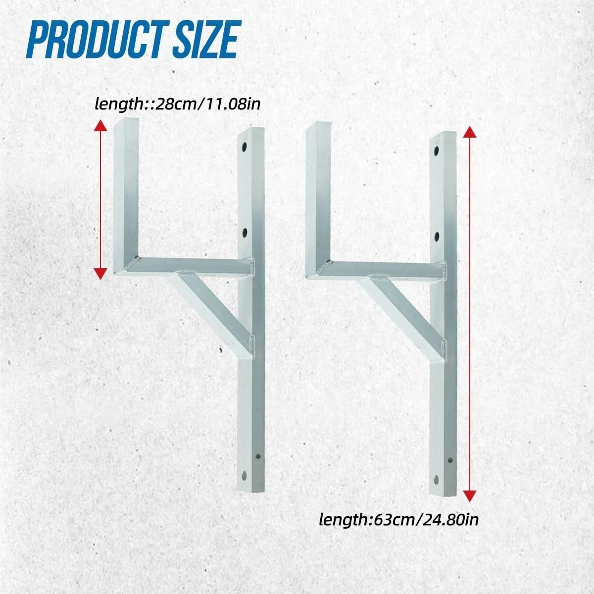 U.S Warehouse Fits Ladder Rack for Trailer,Side Mount Heavy Steel Ladder Rack