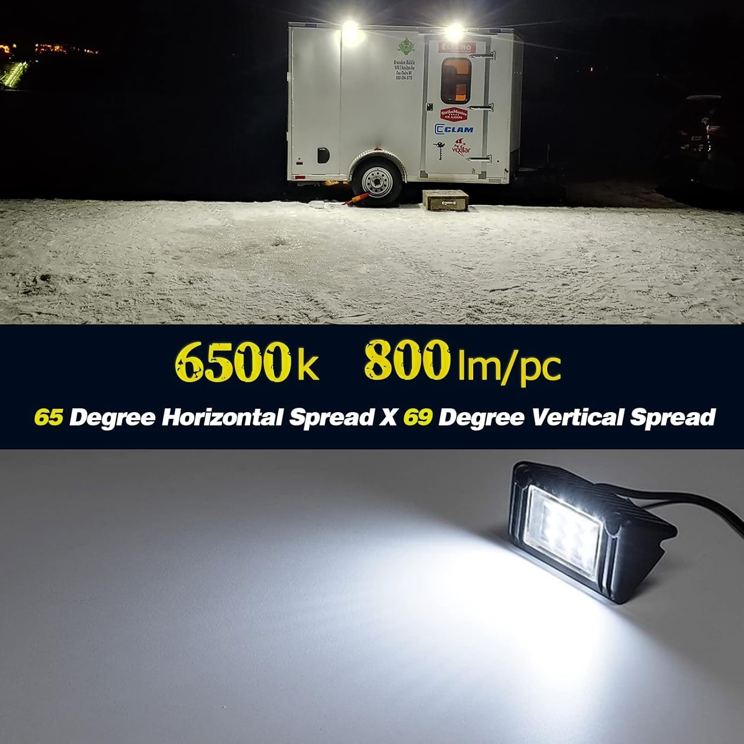 Multi-Purpose LED Exterior Light for RVs, Trailers, Boats – White Aluminum