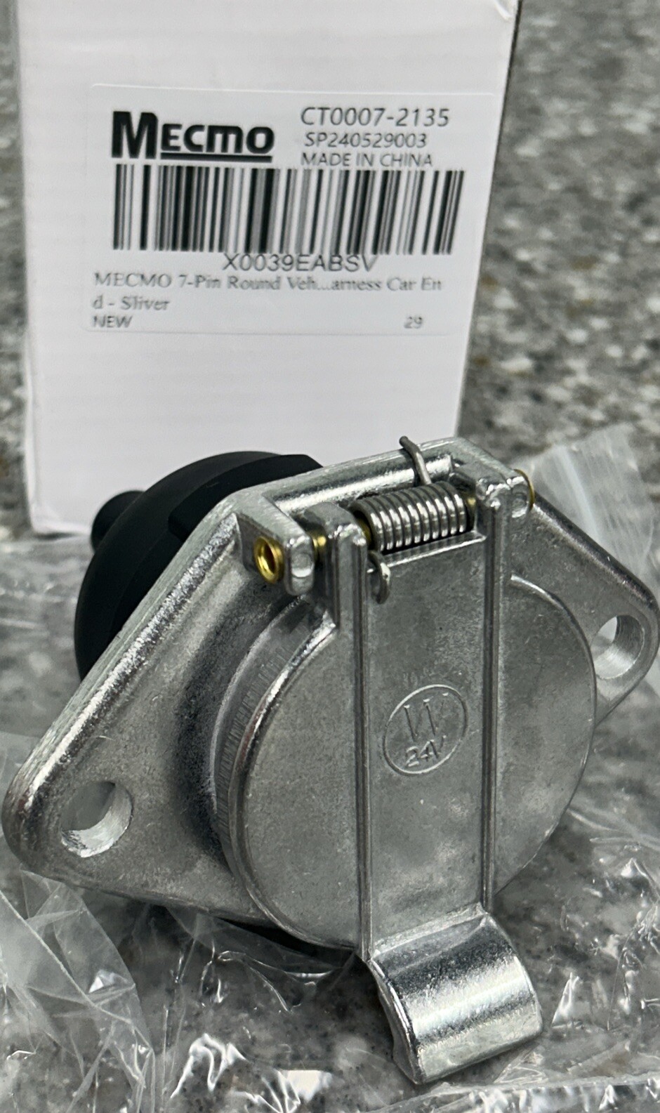 Mecmo 7 Pin Round Socket For Trailer Hook Up