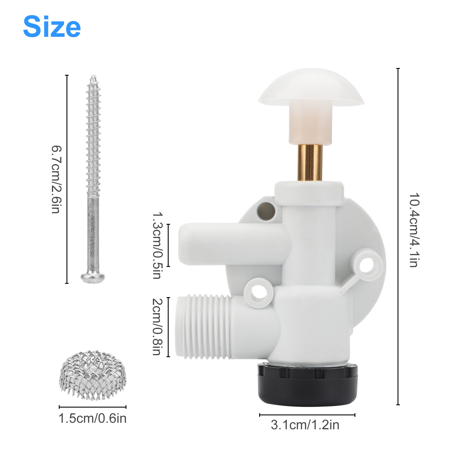 RV Water Valve Parts Upgraded Toilet Water Valve 385314349 For Dometic Sealand