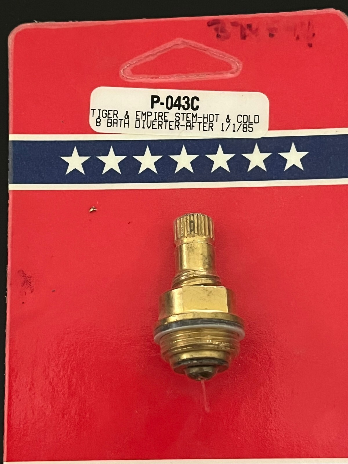 U.S. HARDWARE Tiger & Empire Stem Hot&Cold 8″ Bath Diverter Man