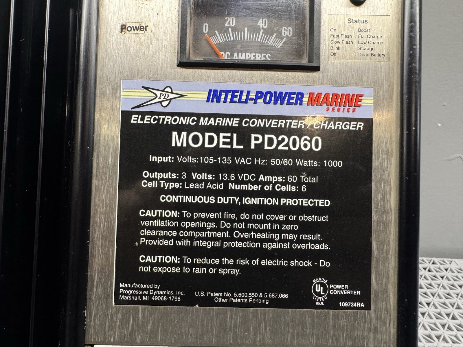 Progressive Dynamics Inteli-Power Marine PD2060 Converter Charger 60A