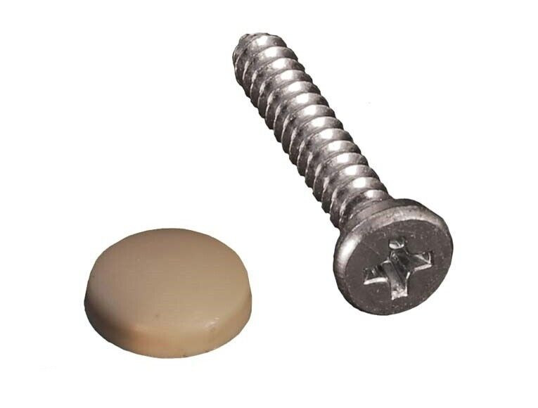 RV Designer H619 Dashboard Screw With Beige Cap, Pack of 14