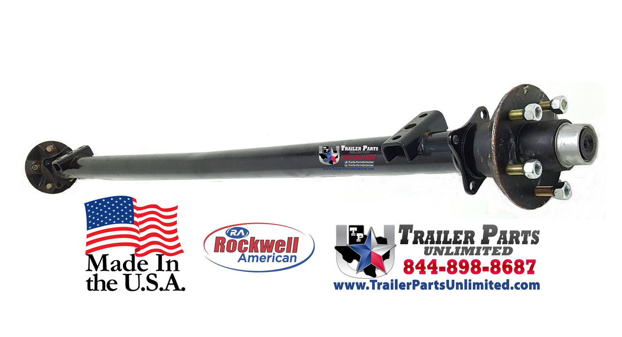 3.5K Trailer Axle 5 lug 89″ Hub Face 74″ Spring Center 76″ WIDE FRAME 5 on 4.5″