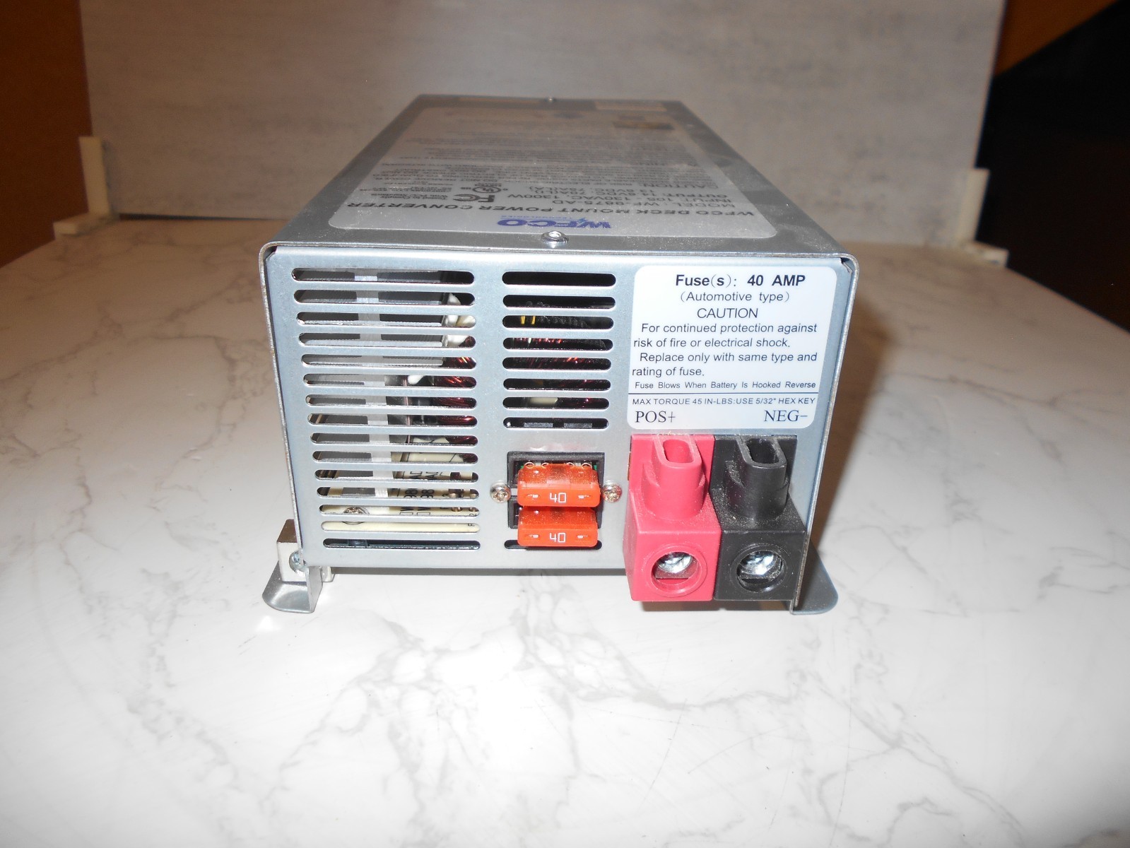 *WFCO WF-9875AD AUTO DETECT DECK MOUNT RV 3 STAGE CONVERTER/CHARGER OEM *12*