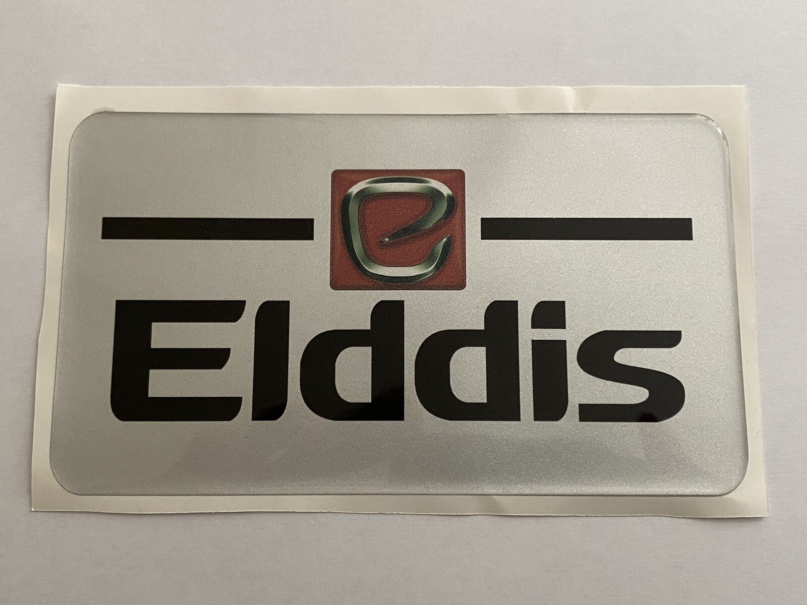 ELDDIS CARAVAN MOTORHOME BADGE DOMED RESIN X1 HIDE DENTS SCRATCHES BODY SILVER