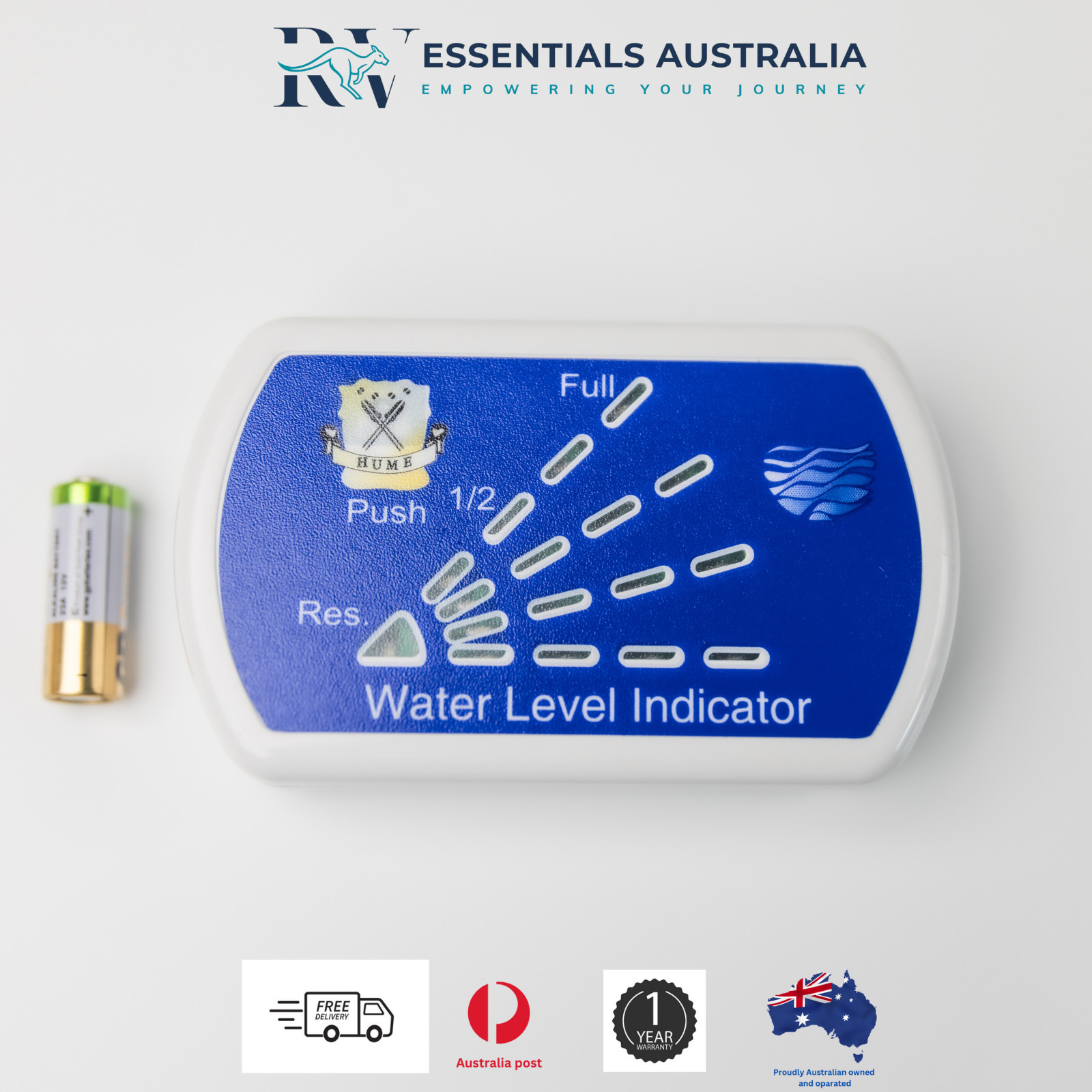 Hume blue water level indicator caravan water level Gauge HUME WATER LEVEL GAUGE