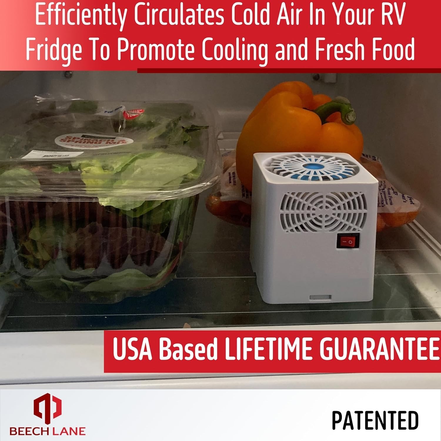 RV Fridge Fan, Patented, High Power 3,000 RPM Motor, Easy On and Off Switch, …