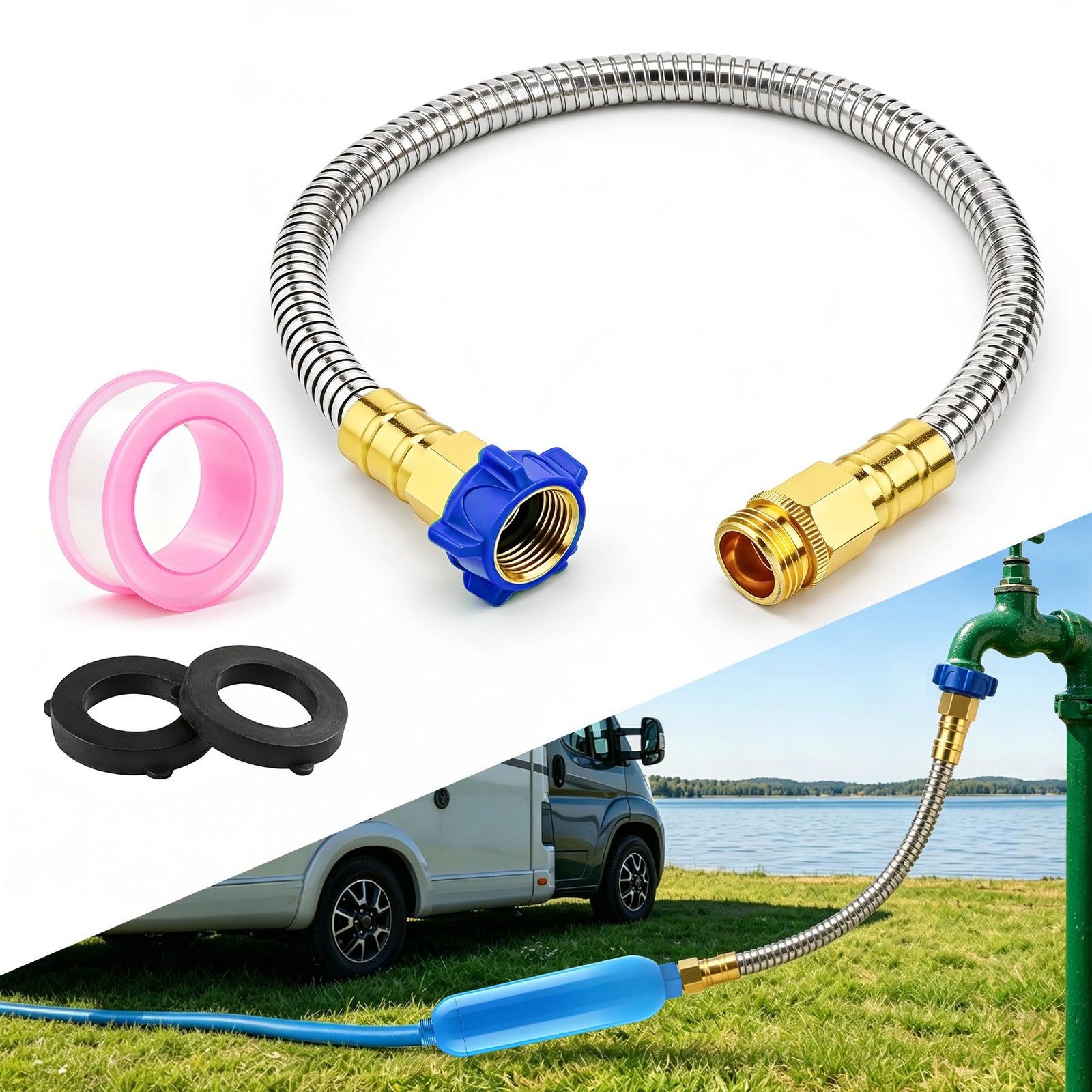 1FT RV Water Hose, Premium Drinking Lead-Free & Safe,