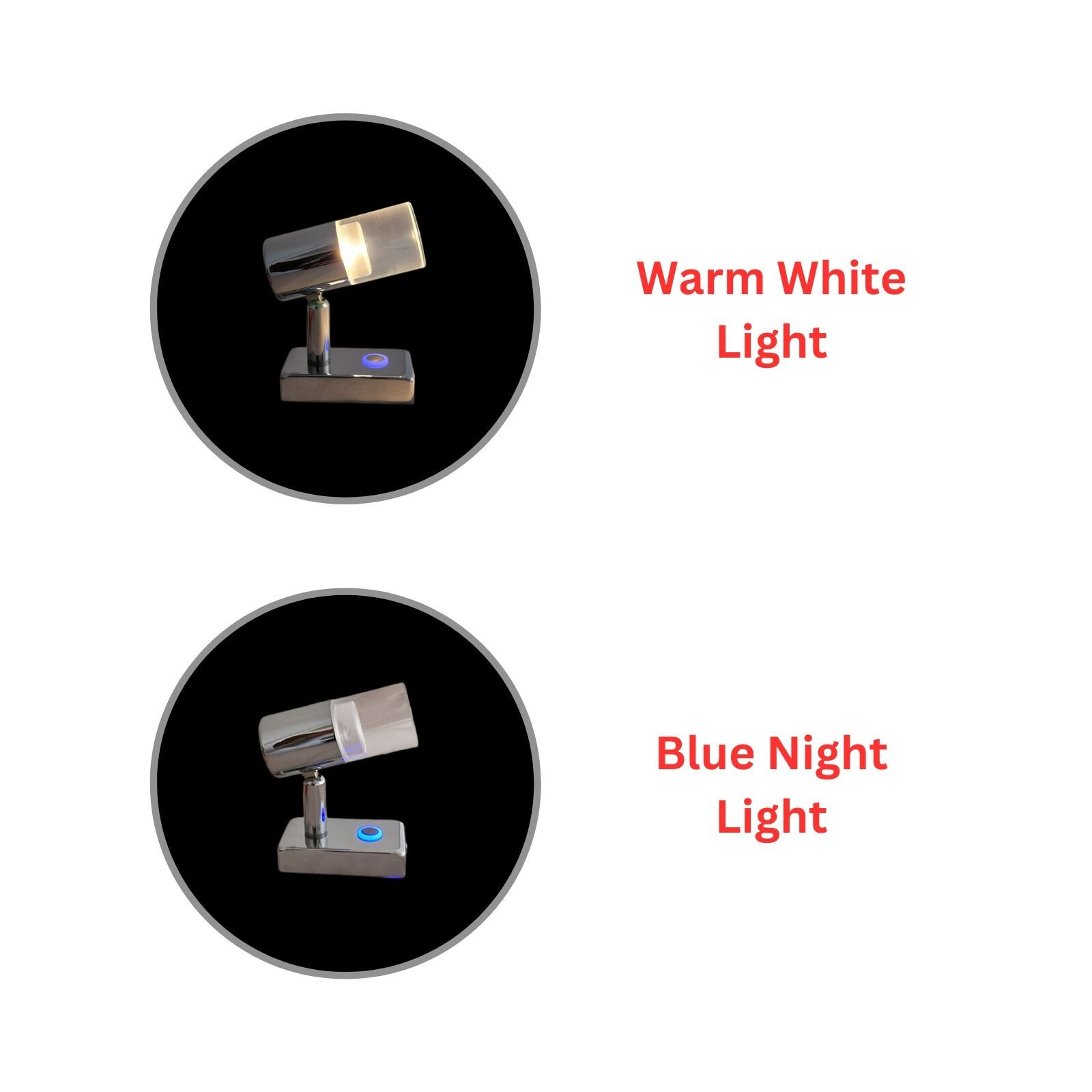 LED Reading Light 12V 24V Spotlight Day Night Touch Switch USB Caravan Boat Lamp