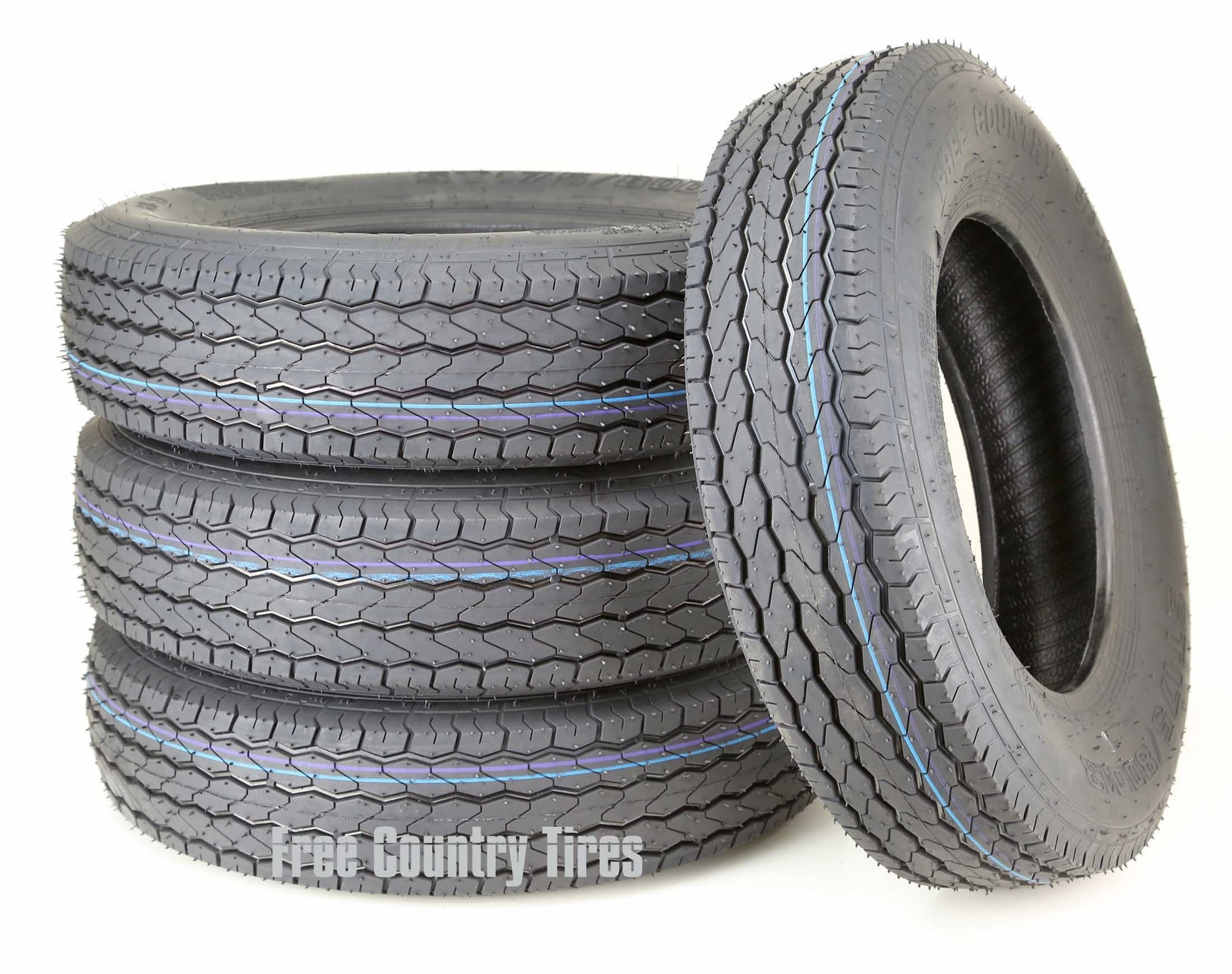 4 New Free Country Trailer Tire ST175/80D13 175 80 13 B78-13 Bias 6PR LR C