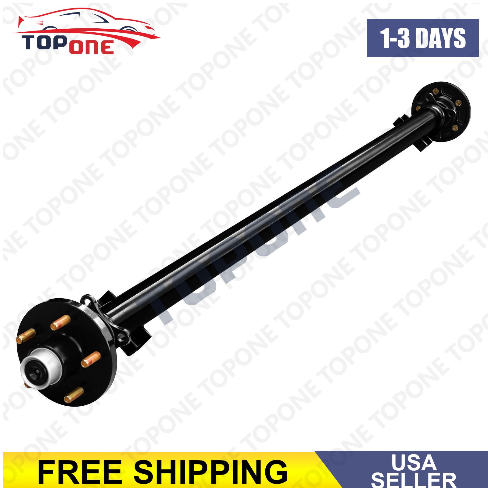 New 5×5 Bolt Pattern 58″ Spring Center 73″ Hubface 3500 lbs Trailer Axle