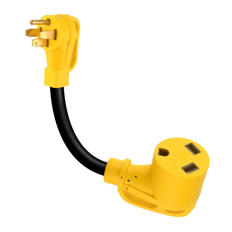 50 Amp male to 30 Amp Female Dogbone Adapter RV Electrical Cord Cable 12″ INCH