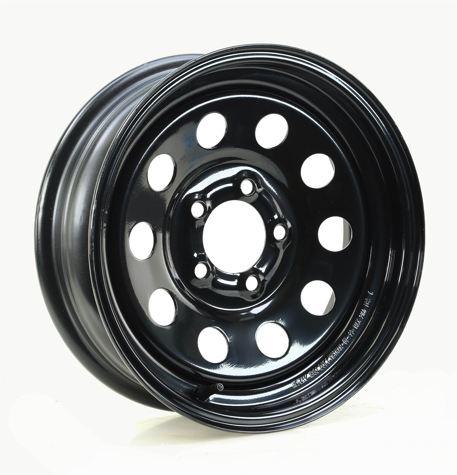 ST205/75R15 Free Country Trailer Tire Rims 8-Ply D 107M 5 Lug x 4.5″ Black Mod