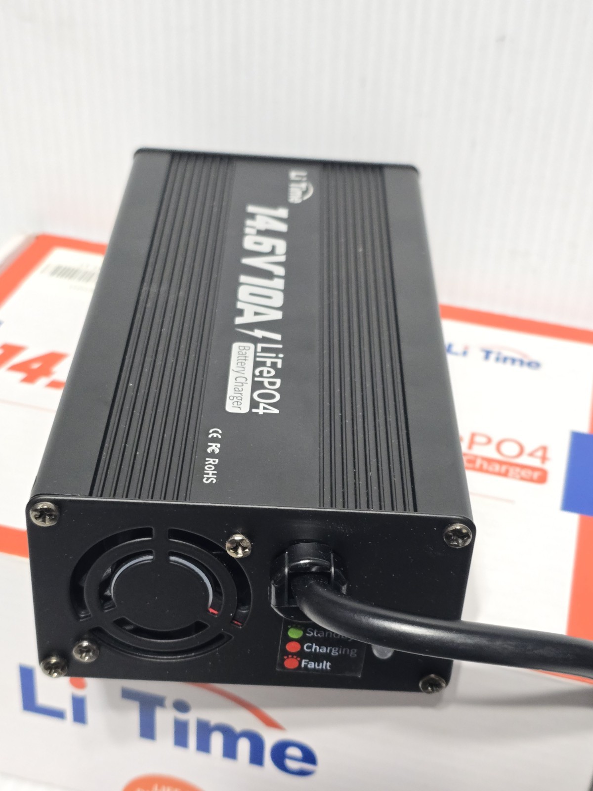 LiTime 14.6V 10A AC-DC Lithium LiFePO4 Battery Charger
