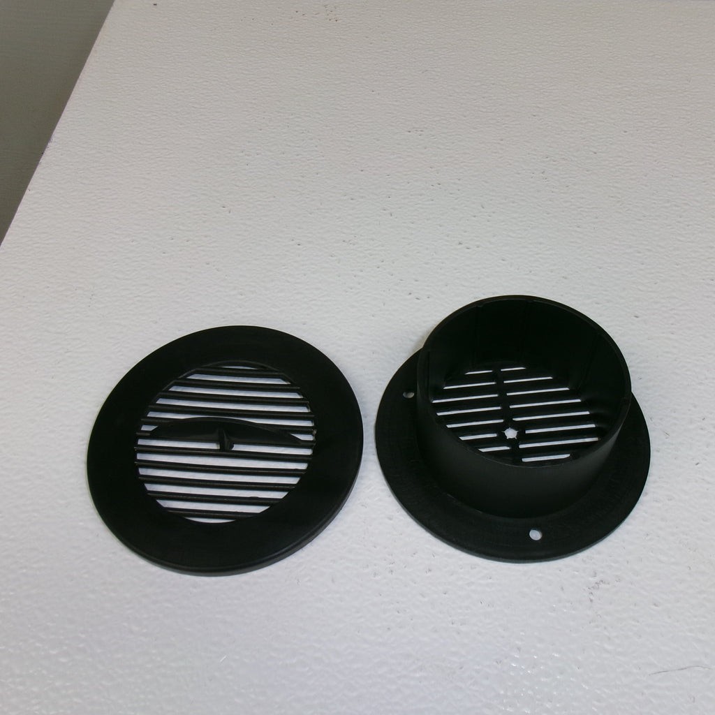 Black Closeable Interior Round Air Vent Grill for RV Trailer Camper 3″ Wall Hole