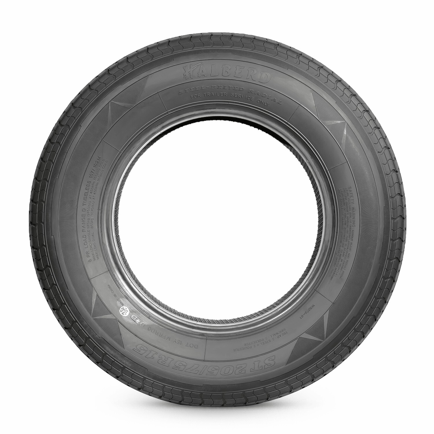 Set Of 4 ST205/75R15 Trailer Tires Radial 205 75 15 Tubeless 8PR Load Range D