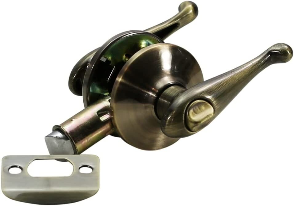 Lockset for RV – Style 6 – Lever Set – (Privacy | Antique English)