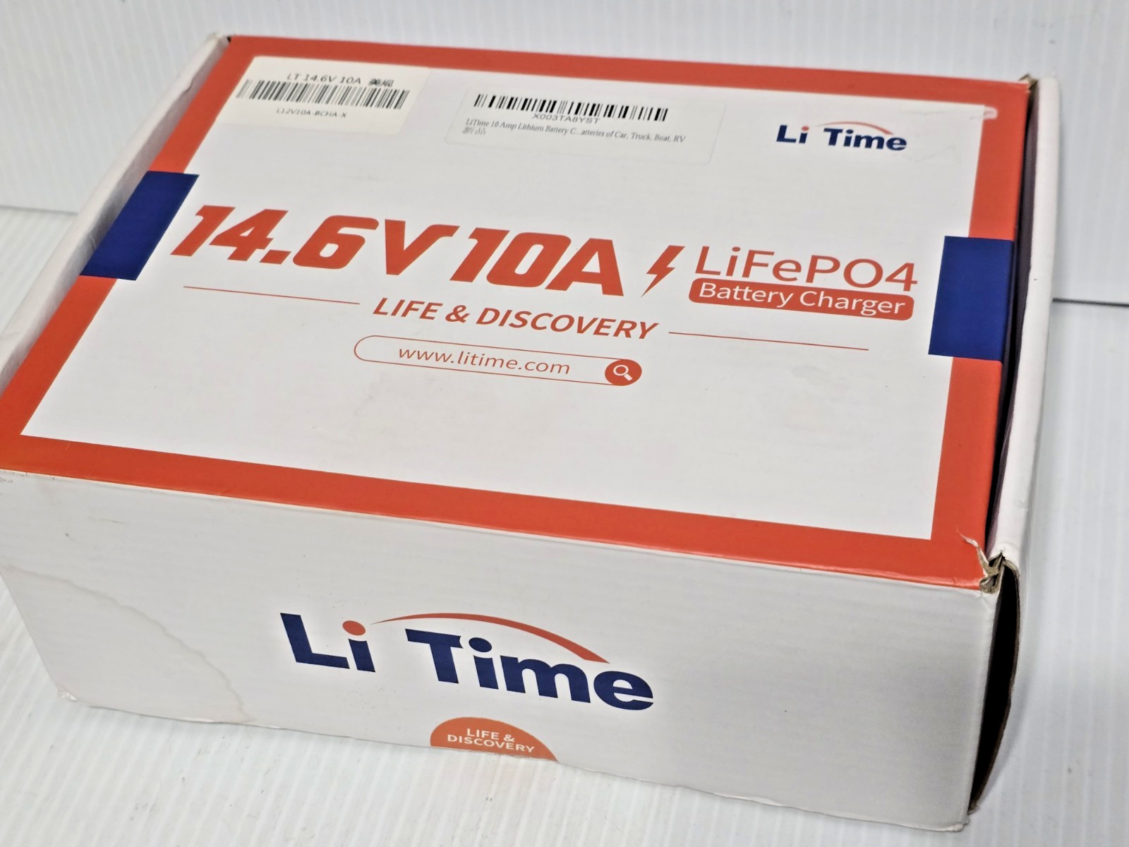 LiTime 14.6V 10A AC-DC Lithium LiFePO4 Battery Charger