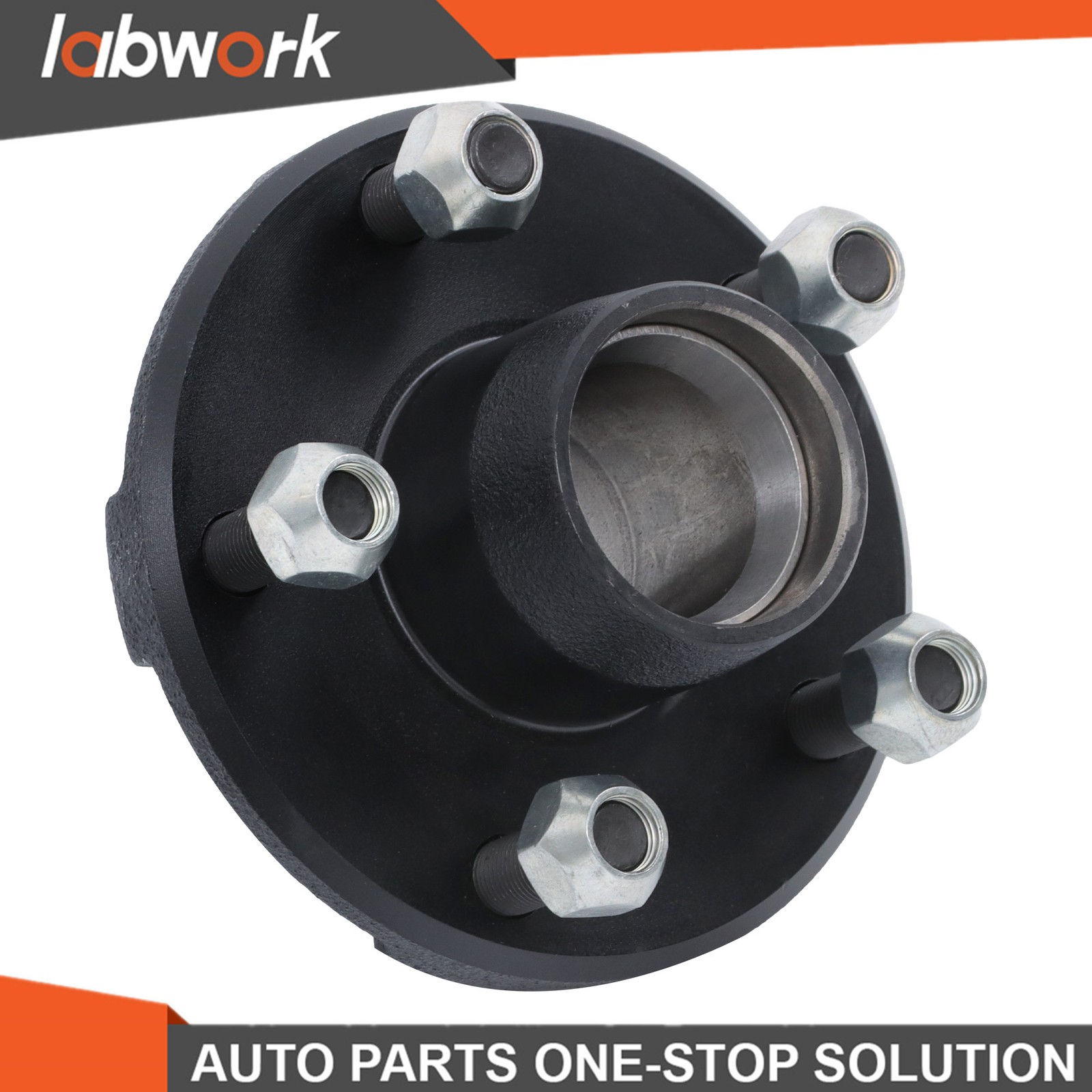 Labwork Trailer Hub Kit 5 Bolt 2200 lbs Axle 1-1/16″ Bearings Straight Spindle
