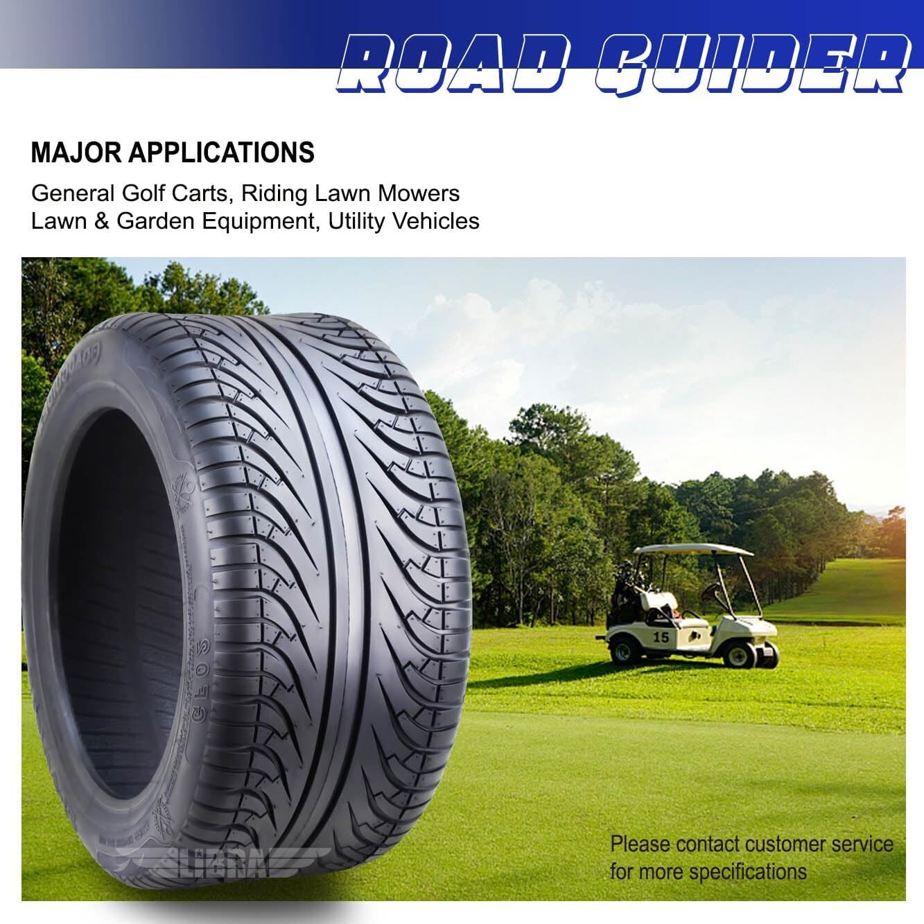 ROADGUIDER 215/35-14 Golf Cart ATV Tires 4 Ply 215/35×14 -Set 4 -14042