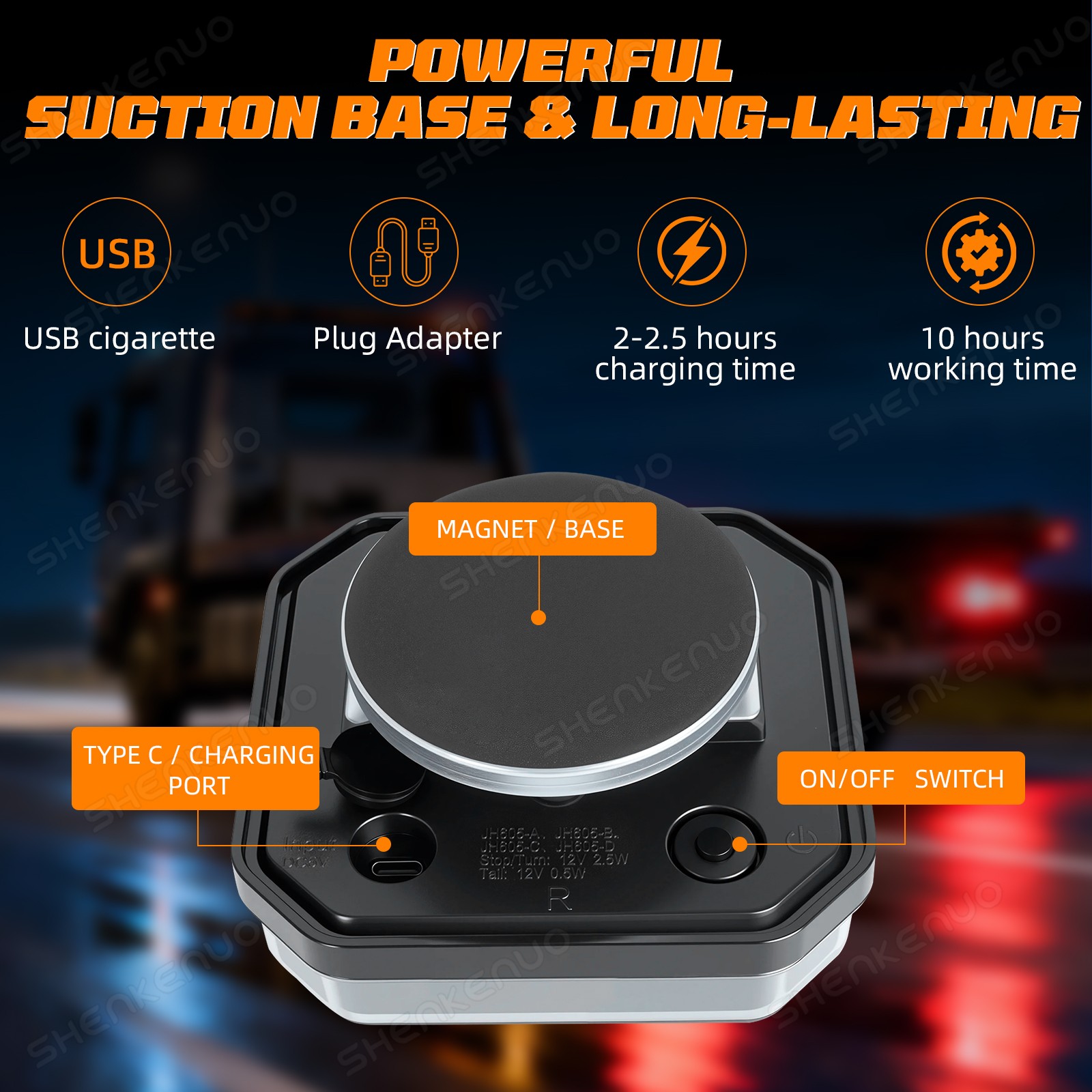 NEW Wireless Magnetic Trailer Lights –Rechargeable LED TailLight Kit For Trailer
