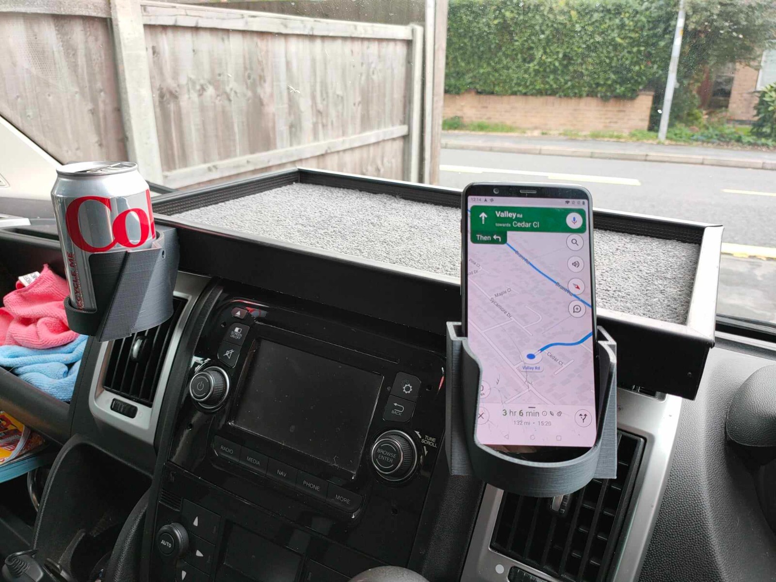 Dashboard Table Peugeot Boxer, Citroen Relay, Fiat Ducato + Phone/Cup Holders