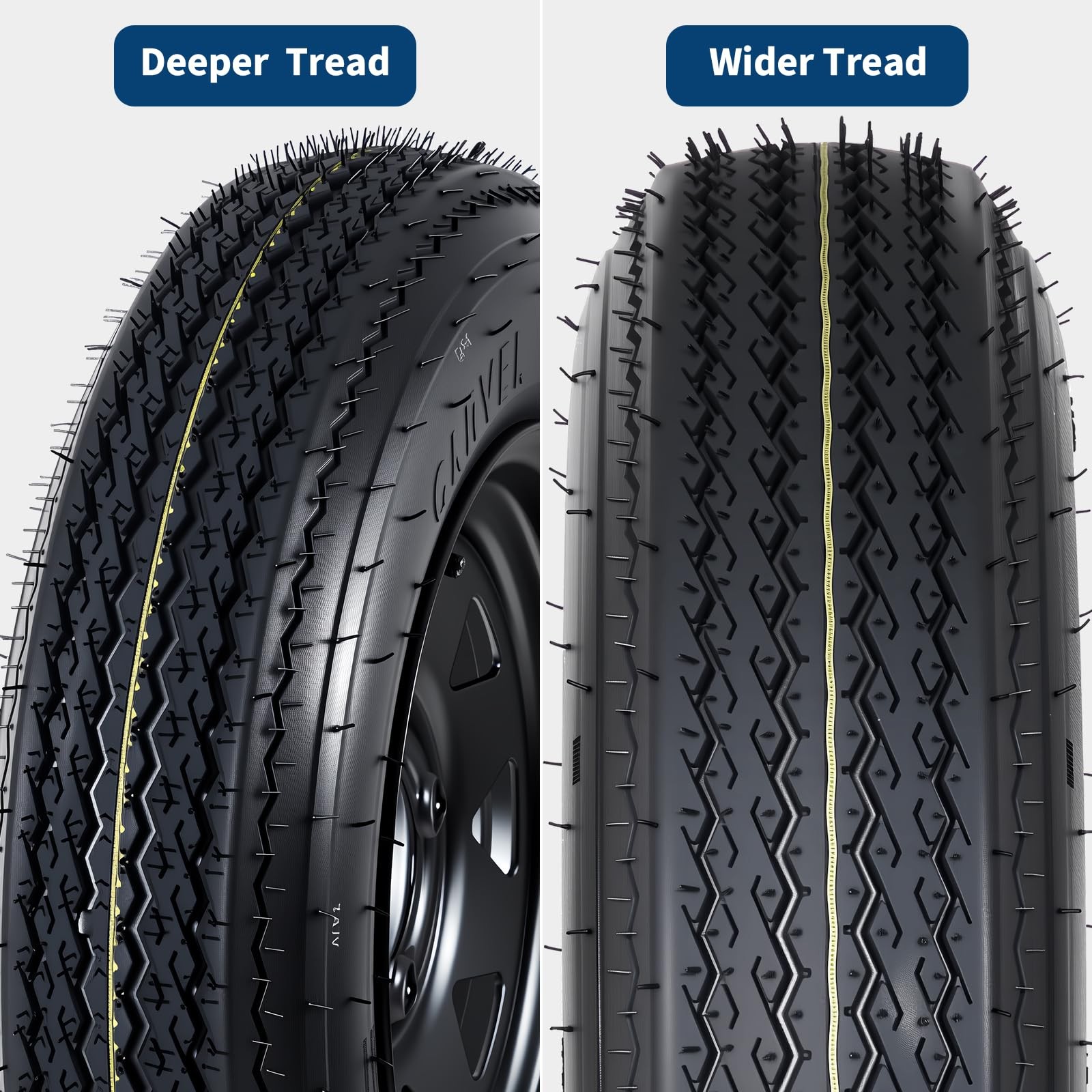 2 Pack 480-12 4.80×12 4.80-12 4.8-12 Trailer Tires w/ 12” BLK Rims, 4 Lug on 4″