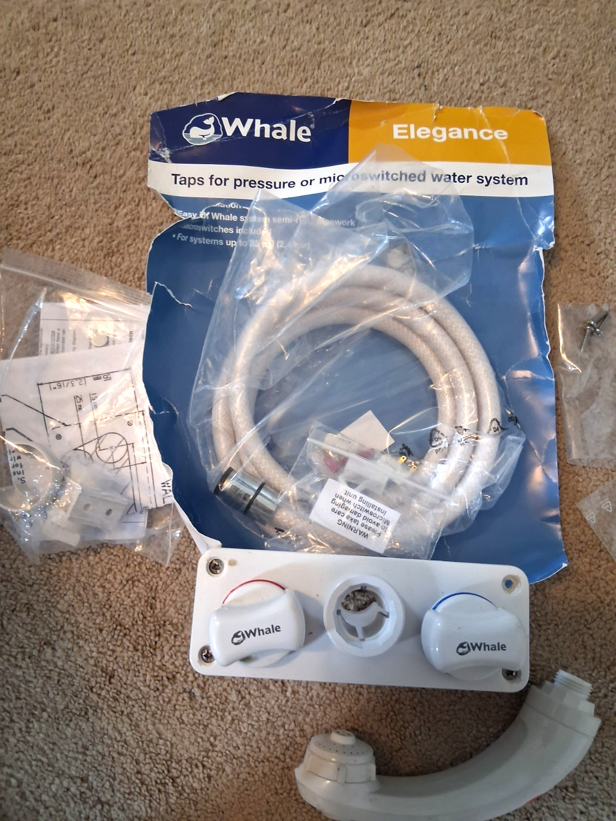 Whale Shower Mixer Tap RT2498 Caravan Campervan Motorhome Boat Horseboxes